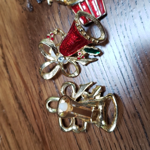 Gold tone Christmas jewelry - Picture 3 of 4